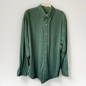 Eddie Bauer Canvas Shacket Men's Size M Forest Green Mountain Shirt Jacket
